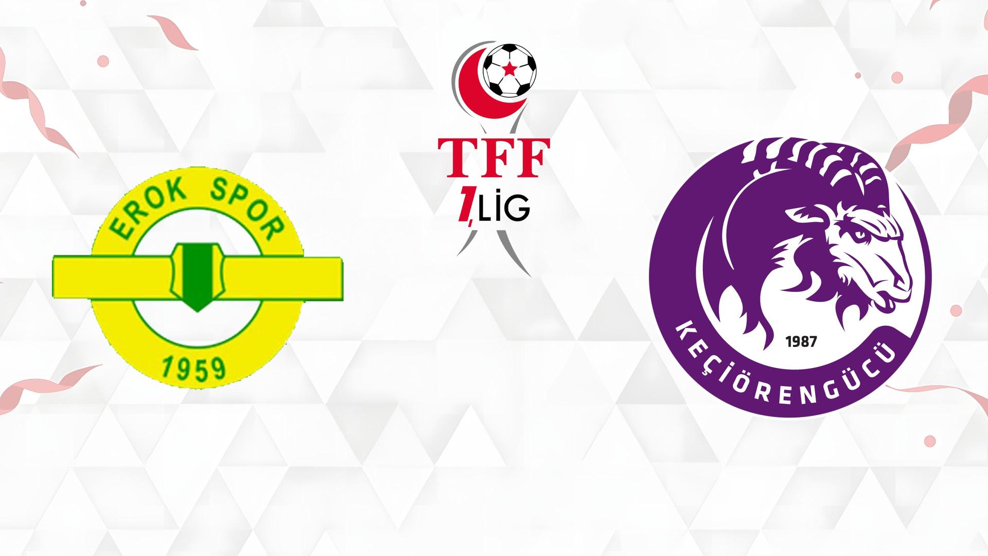 Trendyol 1.Lig Futbol Karşılaşması 13.Hafta Turka Esenler Erokspor - Keçtaş Ankara Keçiörengücü